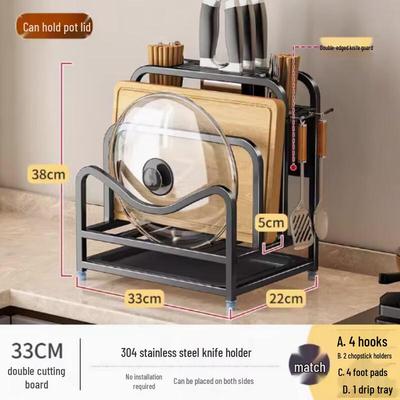 Stainless Steel Countertop Knife and Utensil Organizer