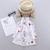 Baby Kids Girls Pineapple Pattern Sling Outfits   Blouse Tops+Shorts Sleepwear Set Pajamas