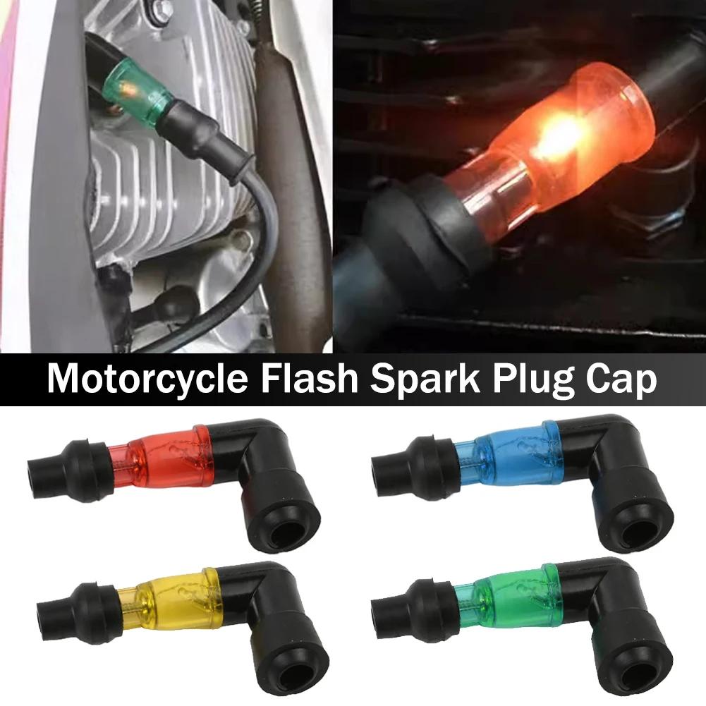 Durable Motorcycle Flash Spark Plug Cap Motorcycle Ignition Spark Plug Cap Flashing Spark Plug Cap For Motorbike Electric Bike