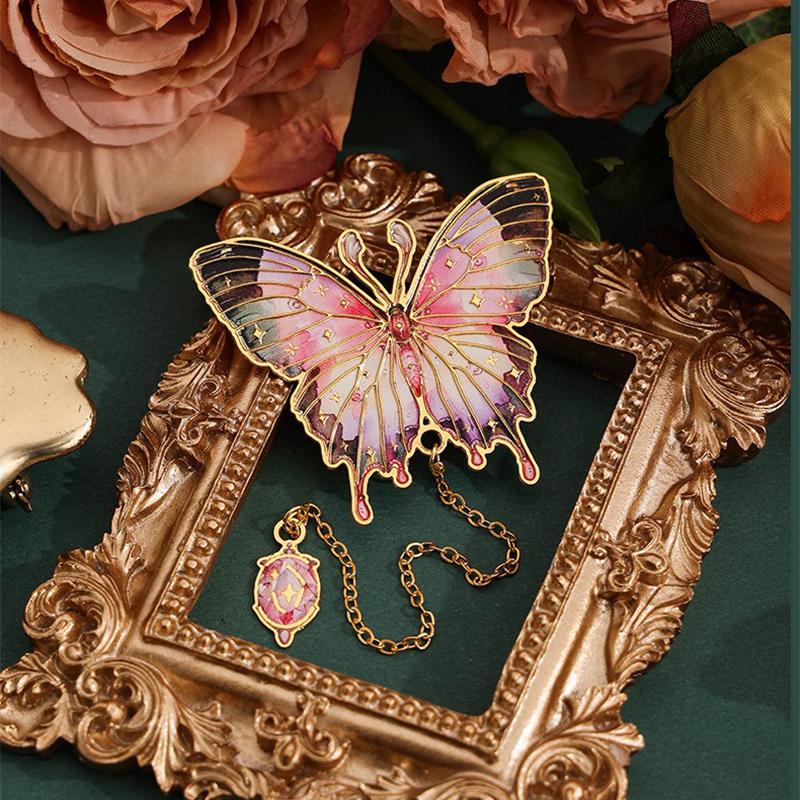 Retro Special-Shaped Butterfly Student Reading Bookmark Holder 6 Types Of Art Oil Painting Bookmarks Exquisite Reading Gifts
