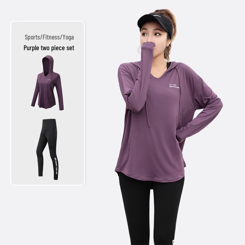 2025 Plus Size Yoga & Fitness Set: Outdoor Running Sportswear for Girls, Slimming Loose Fit
