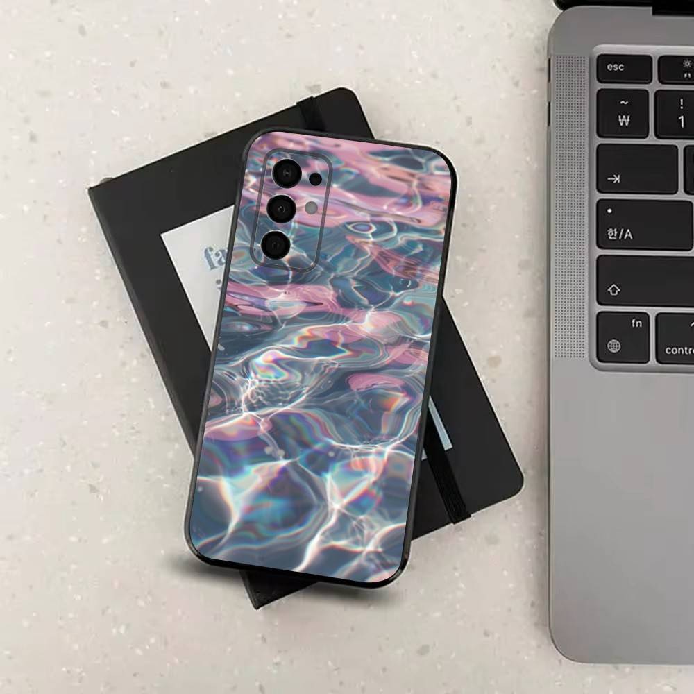 Rainbow Holographic Case For Samsung Galaxy A73,52,71,53,32,72,41,J7,22,Note,31,8,9,Soft Black Silicone Cover