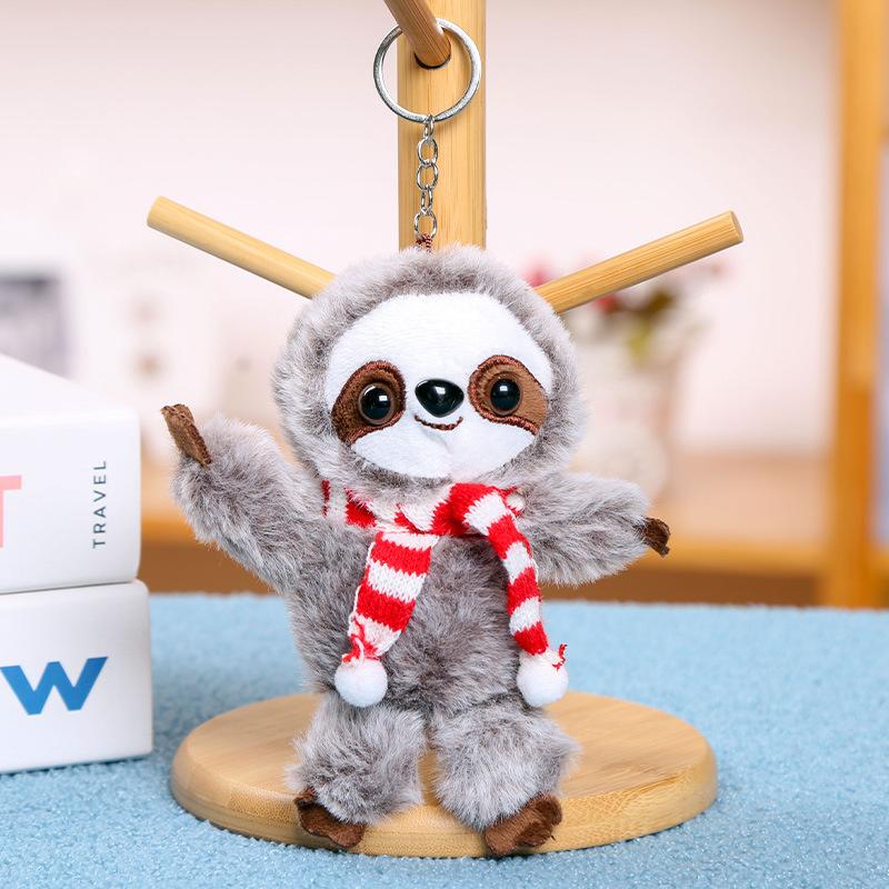 Sloth Doll Pendant Keychain Small Doll Bag Jewelry Plush Toy Birthday Gift Cute Doll