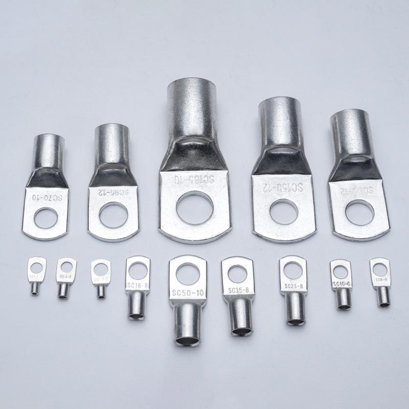 SC Series Thin-Walled Copper Lug Terminal with Peep Hole for Wire Crimping and Connection