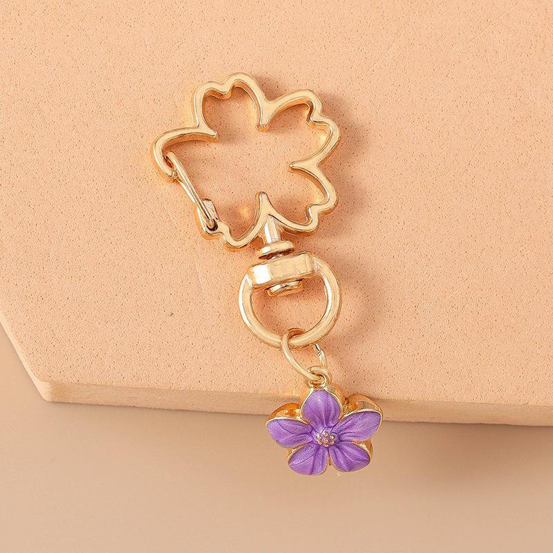 Charming Daisy Cherry Blossom Floral Keychain Pendant
