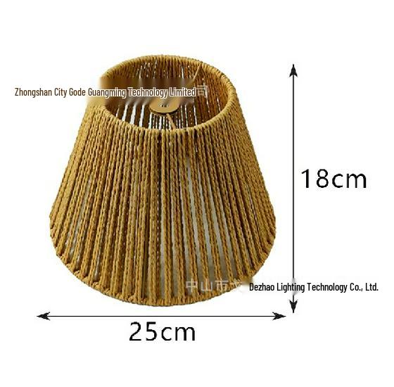 Abajur Boem din Bambus Țesut Manual cu Frânghie de Hârtie