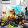 Tortoise Print Flannel Blanket, High quality Comfortable for All Seasons, Home Decor, Warmth and Comfort, Perfect for Christmas Gifts