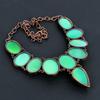 Green Chalcedony Necklace, Copper Electroformed Necklace Handmade Gemstone Jewelry, Gifts For Wife Brand New Necklace