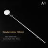 1pc Square/Round 360 Degree Rotatable Angle Mirror Extendible Inspection Stainless Steel Mirror Automotive Repair Detection Tool