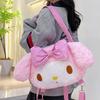My Melody Girls Plush Backpack With Large Capacity For School And Daily Use