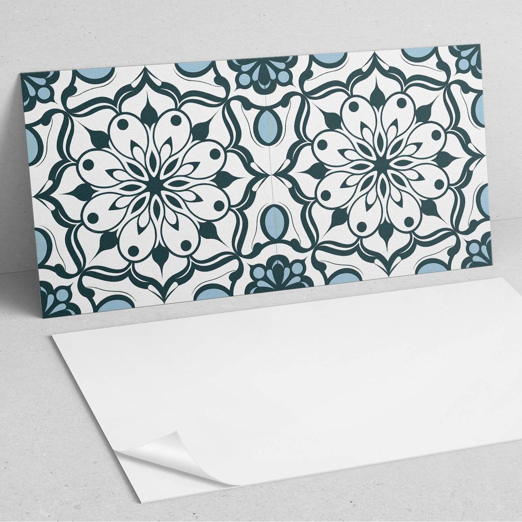 Self-adhesive Vinyl Panel with a Pattern for the Living Room 100x50 Cm Floral Mandala Pattern