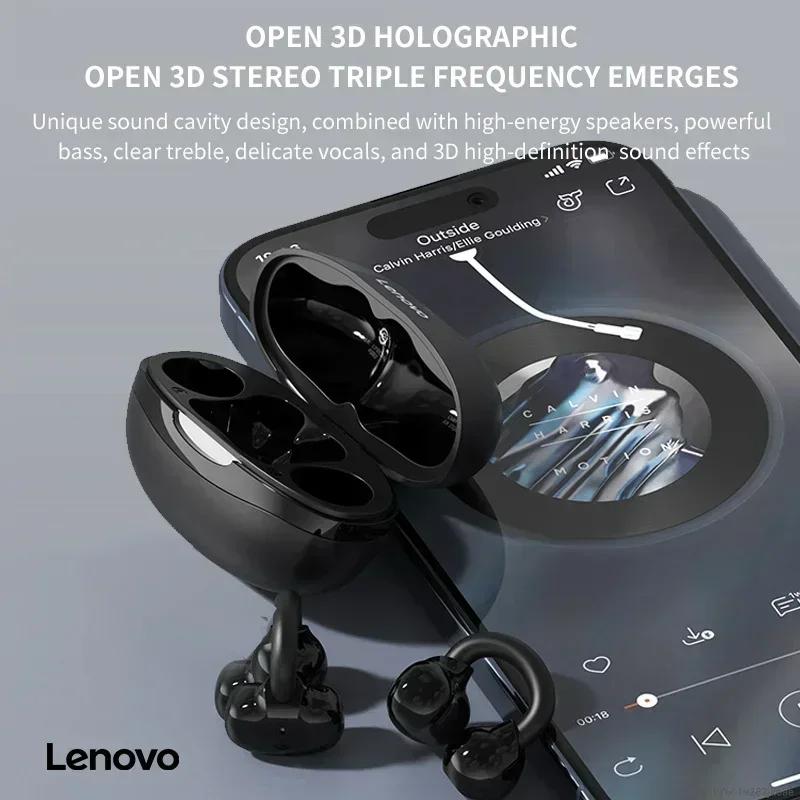 Lenovo EA330 Open Earphones HiFi Stereo HD Mic Call Earbuds Wireless Bluetooth Headphones Sports Gaming Ear Clip Headset 300mAh