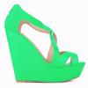 Dámske lodičky Patent Platforma Peep Toe Wedges Topánky na vysokom podpätku topánka