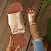 Neue Damen Leder Flip Flops Hausschuhe Damen Sommer Marke Mode Flats Sandalen Hausschuhe Slides Designer Sandalen Übergröße 43