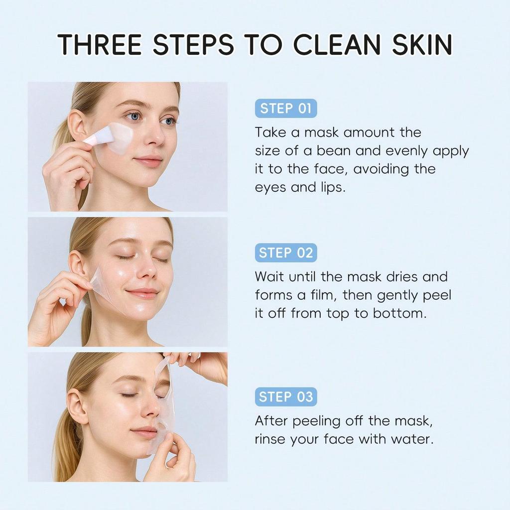 LAIKOU Milk Peel-Off Mask for Facial Treatment Deep Cleansing Blackhead Removal Pore Tightening Brightening