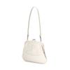 Vivienne Westwood West Queen Relief Logo Leather Underarm Crossbody Shoulder Bag Women bags Cream 4101005MWL002WA408