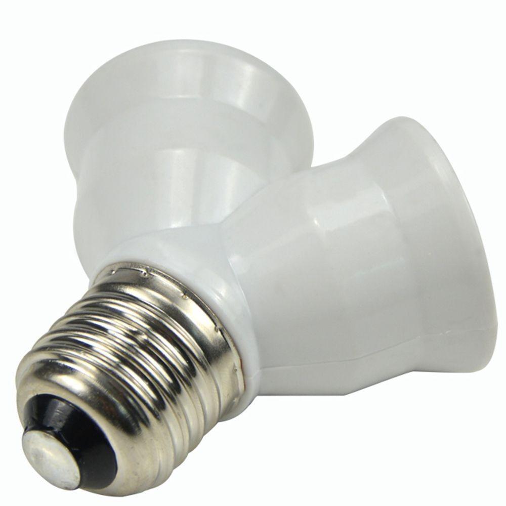 E27 Screw Base E27 Lamp Holder Converter Dual Socket Bulb Splitter Adapter Bulb Lighting