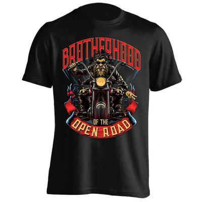 2026 Summer Tee Men Women Vintage Top Brotherhood of the Open Road T-shirt Hip Hop Streetwear Oversized Tshirt Short Sleeve Casual