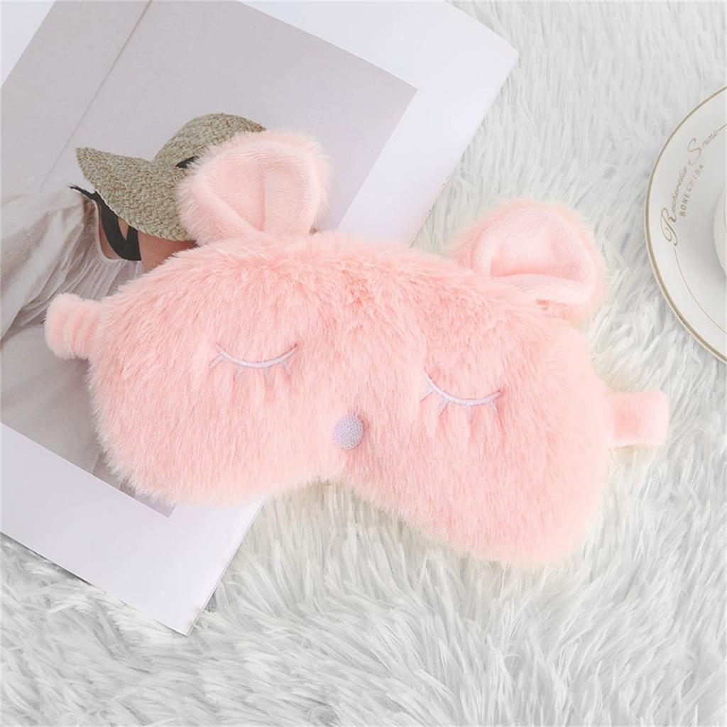 Cartoon Animal Plush Eye Mask, Light Blocking Sleep Eye Mask, Cute Home Nap Eye Mask