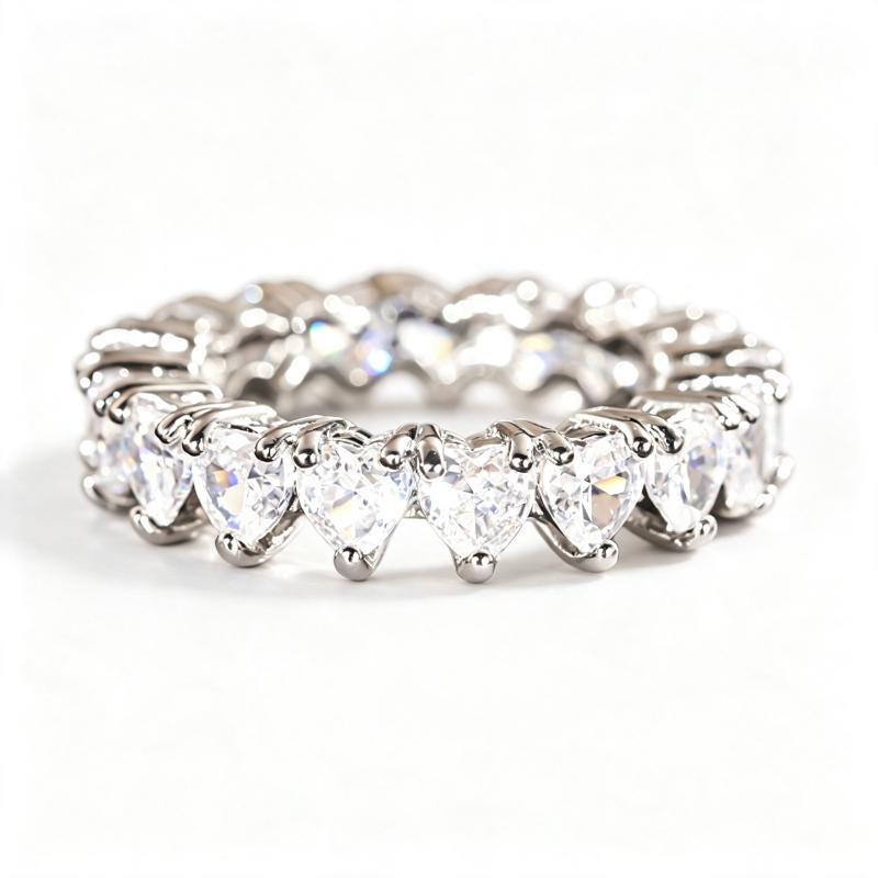 Huitan Silver Color Women Ring Inlaid Shining Geometric Cubic Zirconia Versatile Daily Simple Stackable Party Finger JewelryGood product