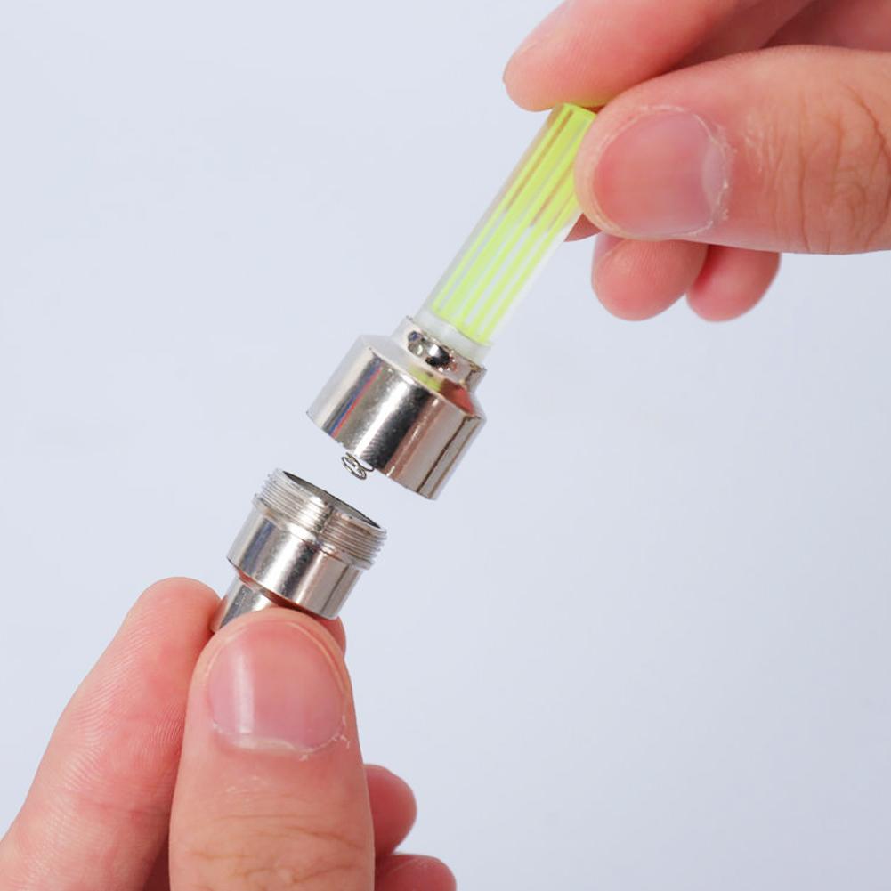 Motorcycle Car Bicycle Tire Valve Caps Light LED Valve Cover Neon Bike Spoke Lights for Automobiles Bikes Waterproof Universal