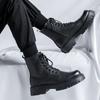 Leather Martin boots men's high-top British medium-top trendy shoes tooling spring and autumn locomotive soft leather winter men's shoes 4738-R