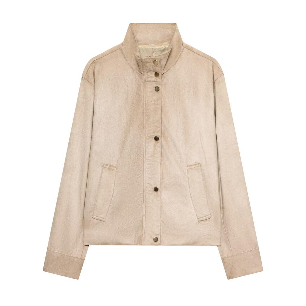 European and American style, new women's clothing, fashionable, suede effect jacket jacket 3046/278