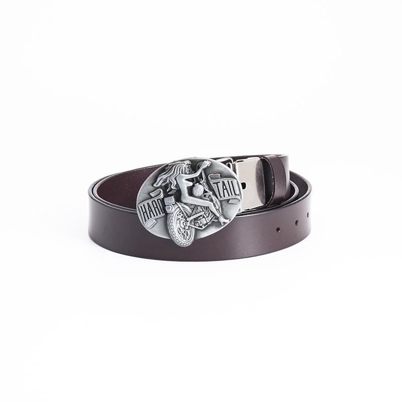 

Мужские и женские локомотивы Красивые женские ремни Модные ретро ремни из натуральной коровьей кожи 130cm