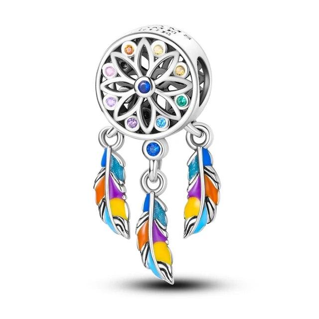 925 Sterling Silver Shell Pearl Starfish Pendant  Charm Bead Fits OriginalNew Bracelet Necklace Women DIY Fine Jewelry