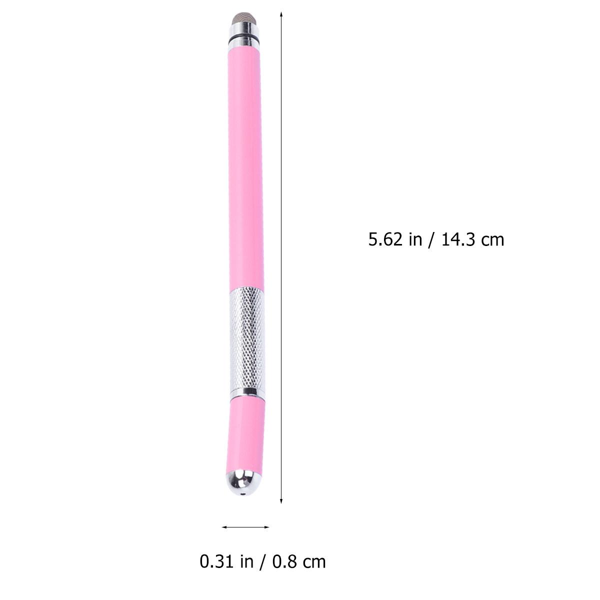 

Pink Double Capacitive Stylus Metal Disc Screen Pen for Tablets Phones Drawing Note Taking Playing Games Double Stylus for Phone