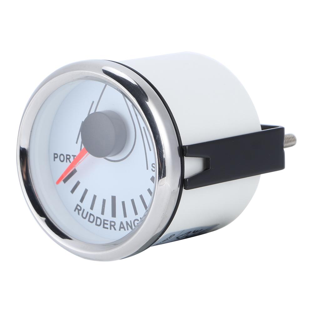 52mm Univerzální indikátor úhlu kormidla pro loď 0 190ohm signál se snímačem kormidla 9 32V podsvícený přístroj pro loď jachtuBílý