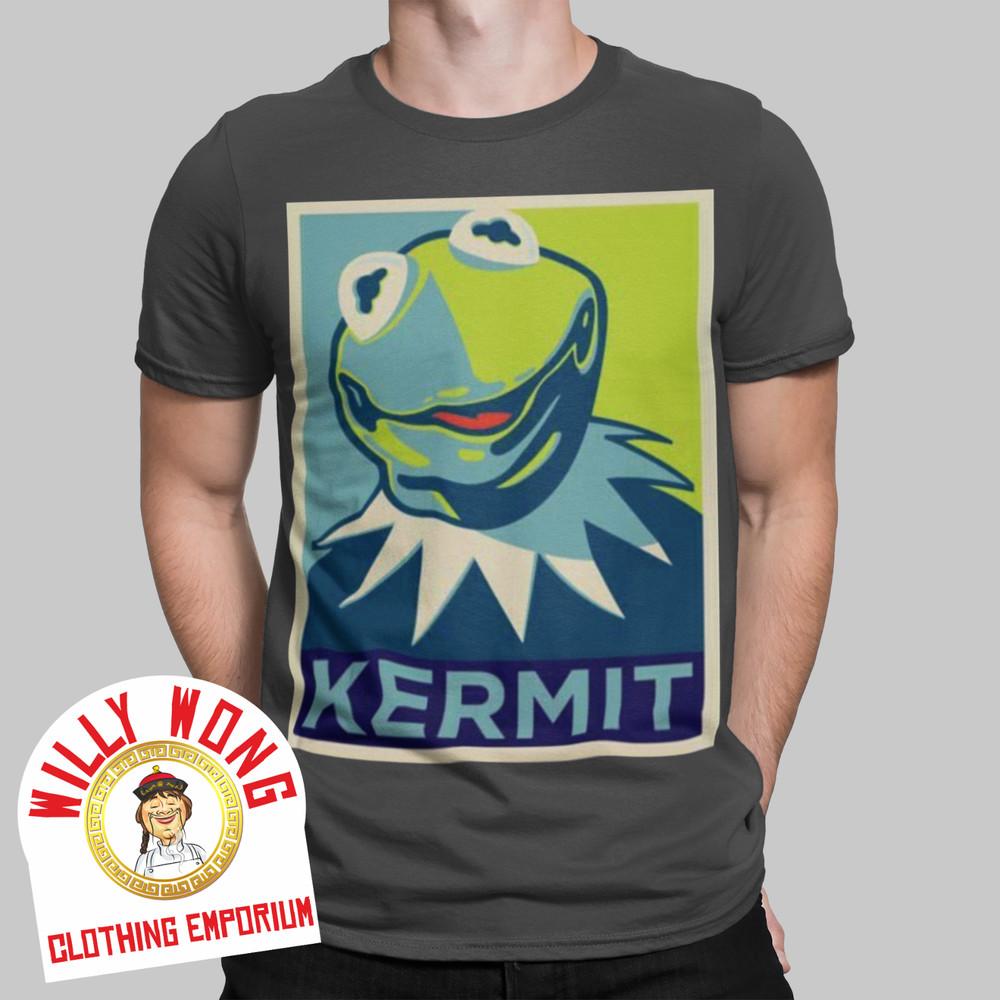 Kermit Frog T-Shirt Hope Green Vintage Retro Tee Classic Muppet Movie Cartoon Unisex T-Shirt M