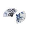 10Pcs Chinese Style Vintage Bamboo Printed Fan Charms For Earrings Keychain Diy Pendant Jewelry Making Material Accessories
