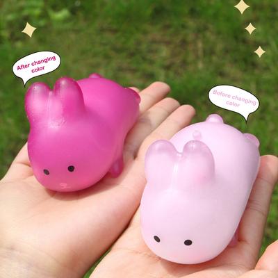 Antistresová hračka Měnící barvu Roztomilé srdce Králík Mačkací Fidget hračky Mačkací Proti stresu Zábavná Úleva od stresu Pro děti Dospělé Dárek