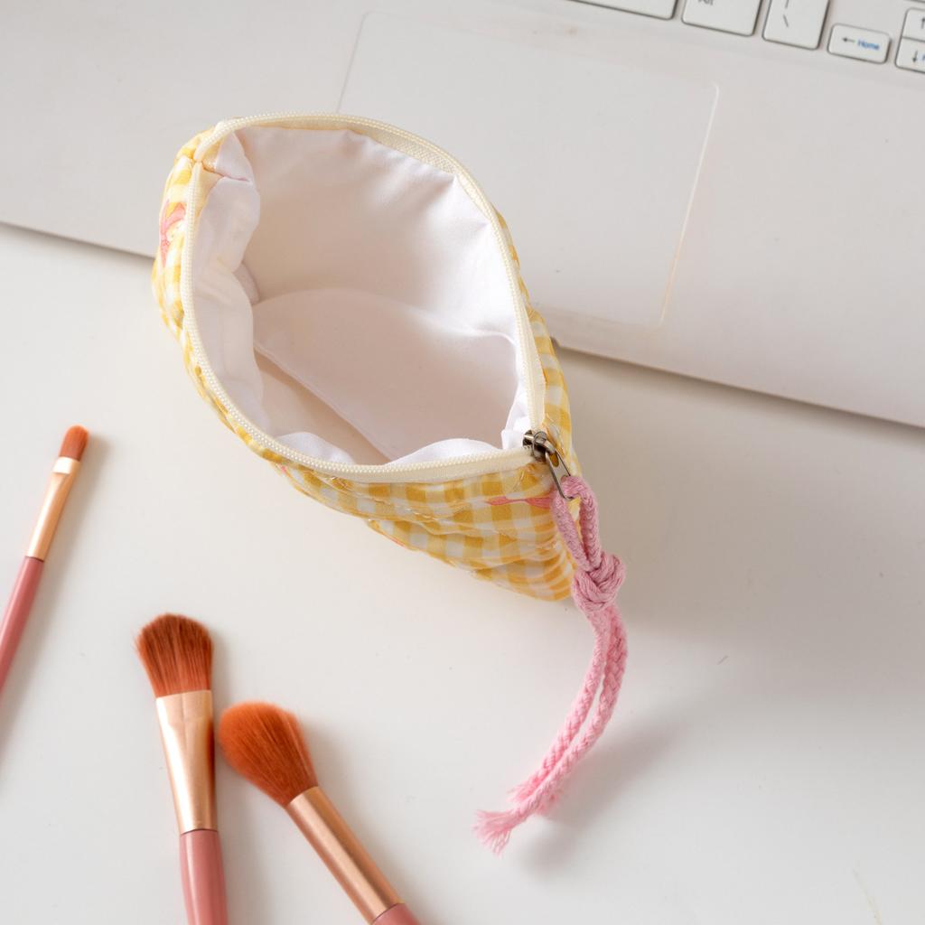 Kawaii Floral Travel Coin Purse Lipstick Cosmetic Small Storage Bag Cute Women Makeup Handbags Wallet Organizer Pouch Card Bags