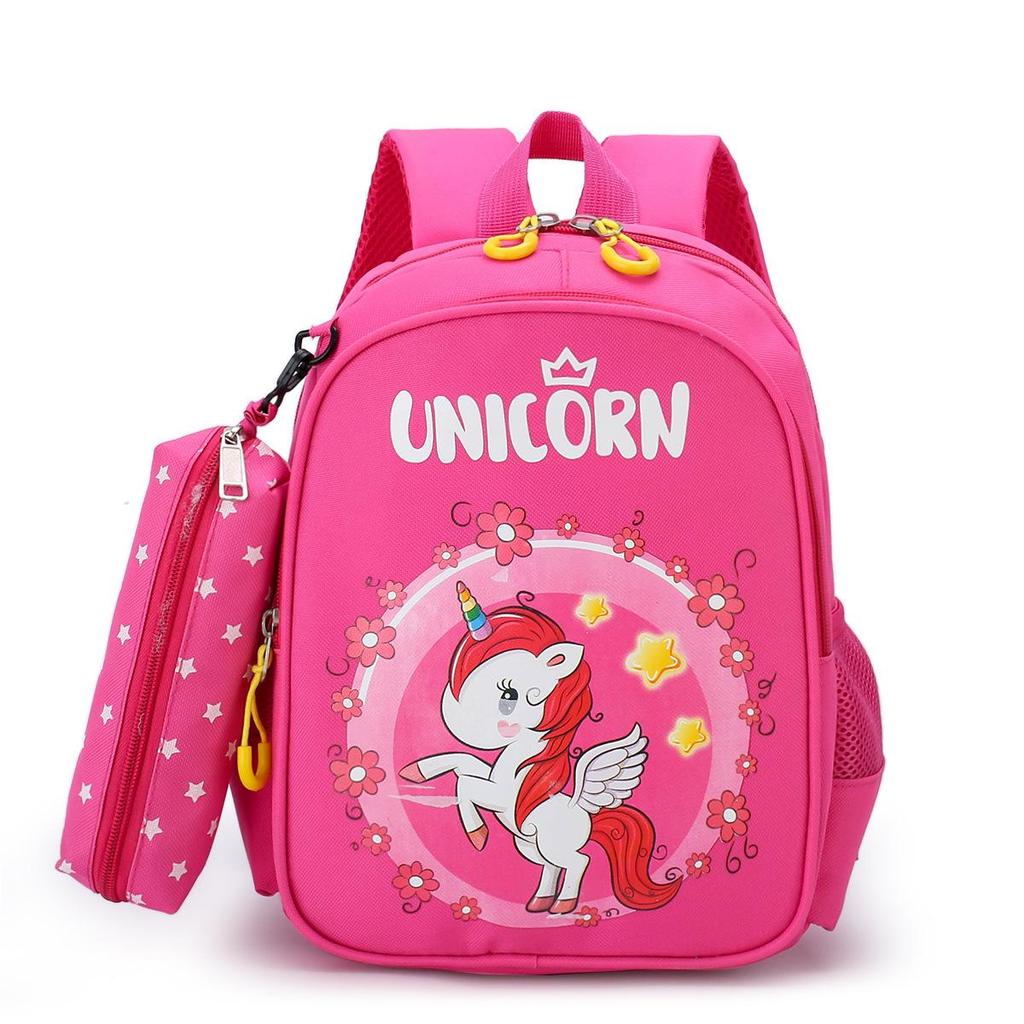 Kids' Cartoon Print Lightweight Backpack with Spine Protection - Ideal for Kindergarten To Elementary School