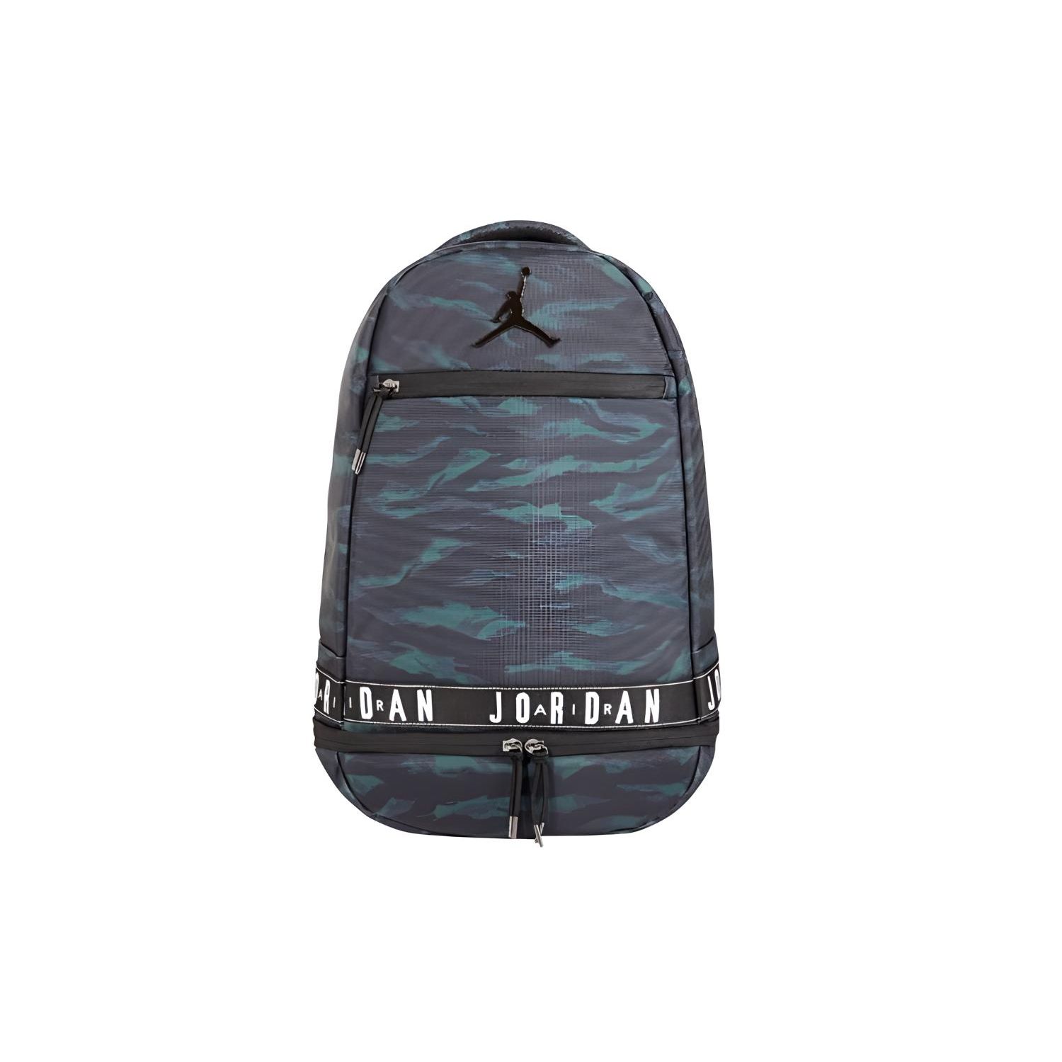 Jordan Air  Skyline Logo Polyester Backpack Unisex backpack Black Green 9A0093-K7C Black Green
