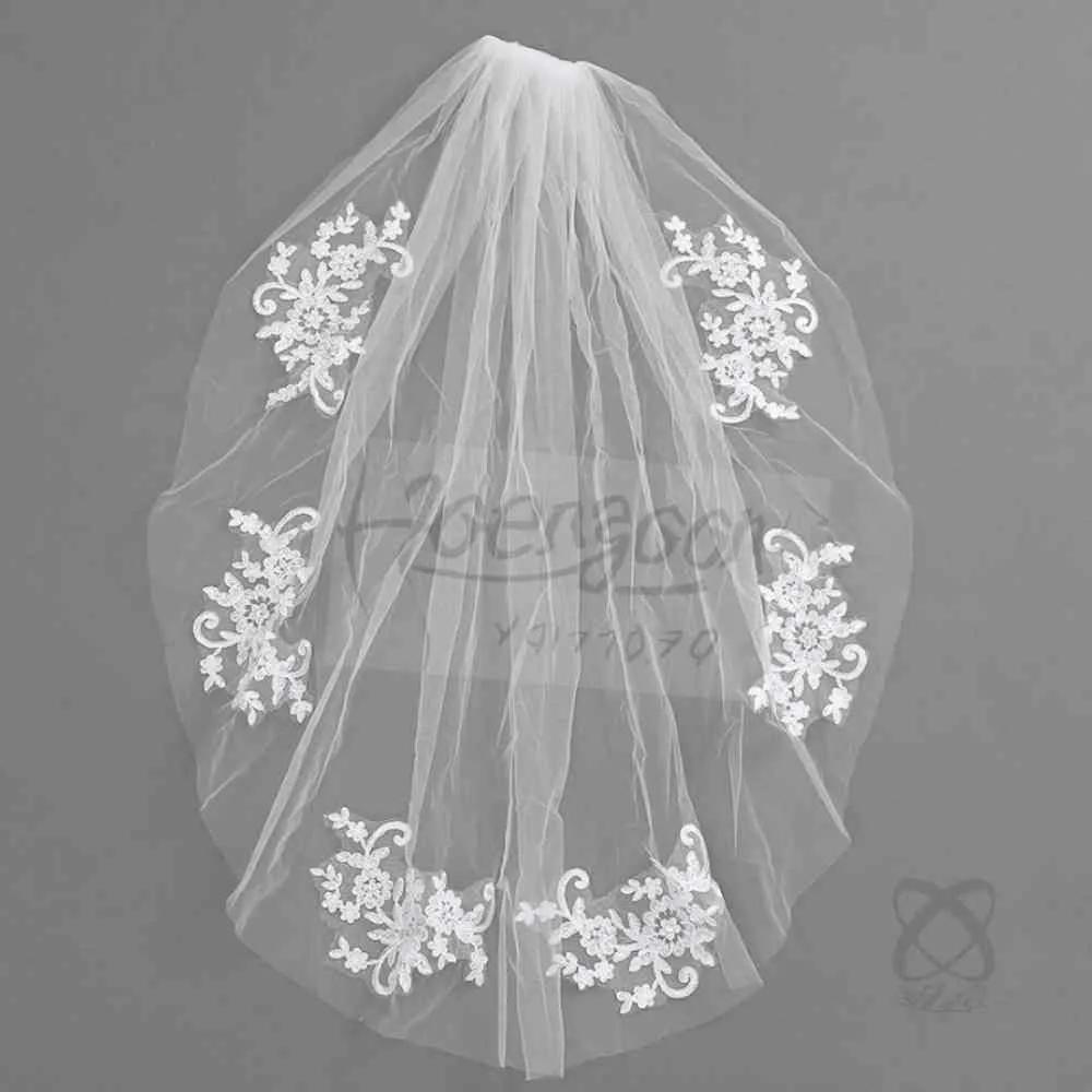 Romance embroidered wedding veil, bridal hair accessory, bridal shower veil