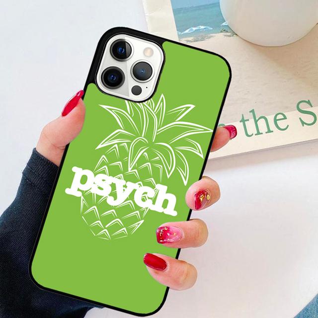 Psych Ananas Handyhülle Rückseite für iPhone 17 Air 16 15 14 13 11 12 Pro Max PlusS Hülle Coque