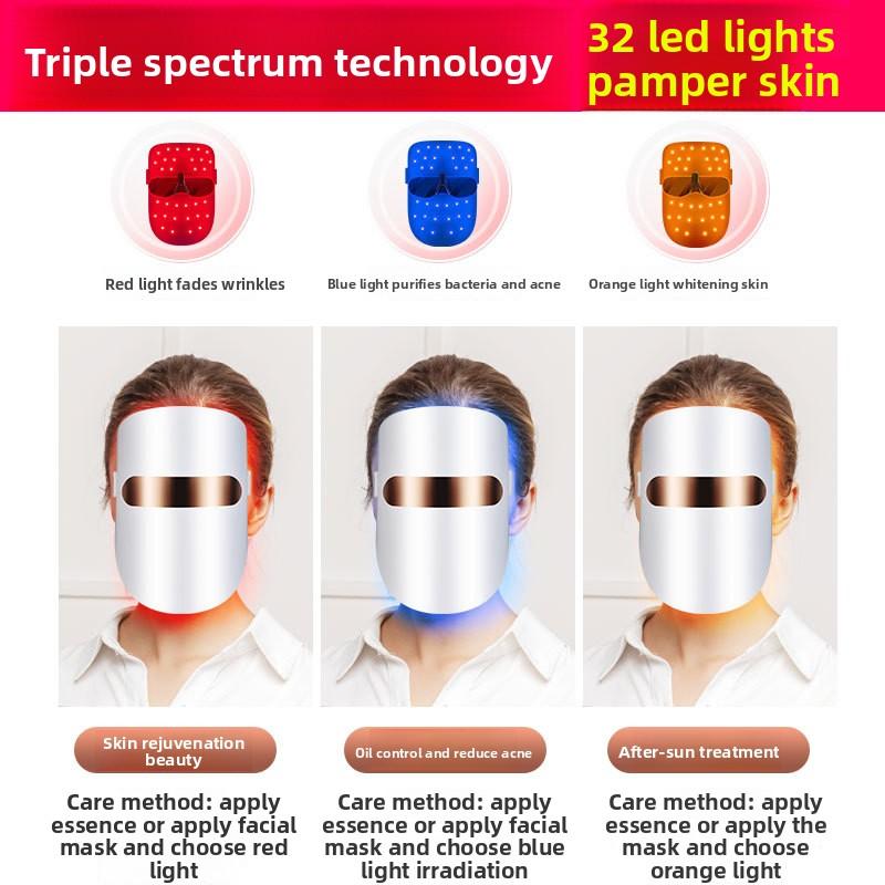 New Beauty Mask Colorful LED Light Beauty Instrument Face Mask Beauty Household Photon Rejuvenation Instrument Introducer