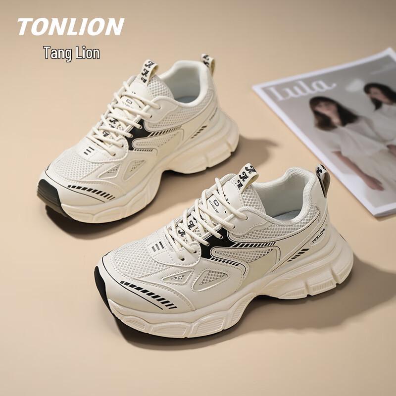 TonLion Women s Breathable Mesh Platform Dad Shoes 35