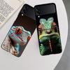 Lizards and Geckos Have Big Eyes Phone Case For Samsung Z Flip 7 6 5G Galaxy Z Flip 5 4 3 Black Hard Cell Cover Luxury PC Shell