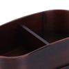 Portable Lunch Box Set Japanese Wooden Food Storage Container for Home Picnic 17x9cm