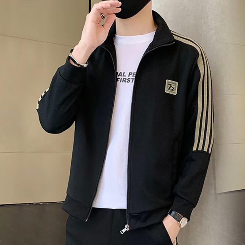 2025 Men's Casual Sports Hoodie and Joggers Set with Three Stripes