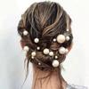 Frauen U-förmige Nadel Metall Haarspange Clip Haarnadeln Simulierte Perle Braut Tiara Haaraccessoires Hochzeitsfrisur Design Werkzeuge