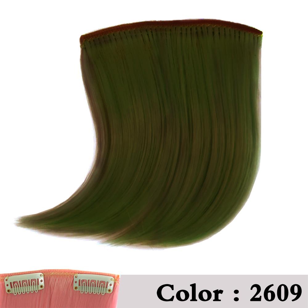 XINRAN Colorful Synthetic Hair Pieces Clip In Bangs Hair Extensions Temperature Fiber Hair Accessories For Women