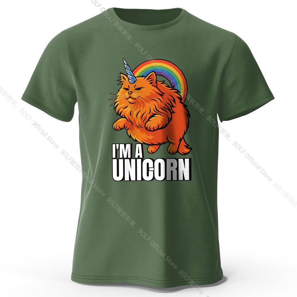 I'm A Unicorn Printed T-Shirt 100% Cotton Oversized Mythic Graphic Tees for Men Women Summer Tops Kawaii Streetwear