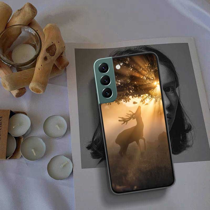 Deer Hunting Camo Phone For Samsung Galaxy S24 S22 Ultra S21 Plus S20 S23 FE Case S10 S10E S9 S8 S7 Edge Cover Silicone Soft Coq