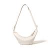 Lambskin Crossbody Bag, Casual Croissant Bag, Dumpling Bag, Women's Single-shoulder Genuine Leather Crossbody Bag with a French Feel