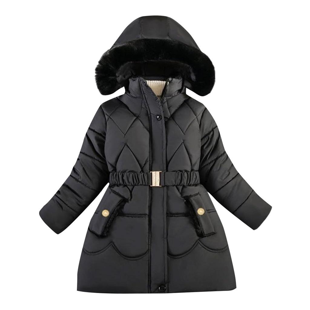 Kids' Fashion Fleece-Lined Thickened Hooded Oversized Sweatshirt Warm Casual Jacket For Fall/Winter